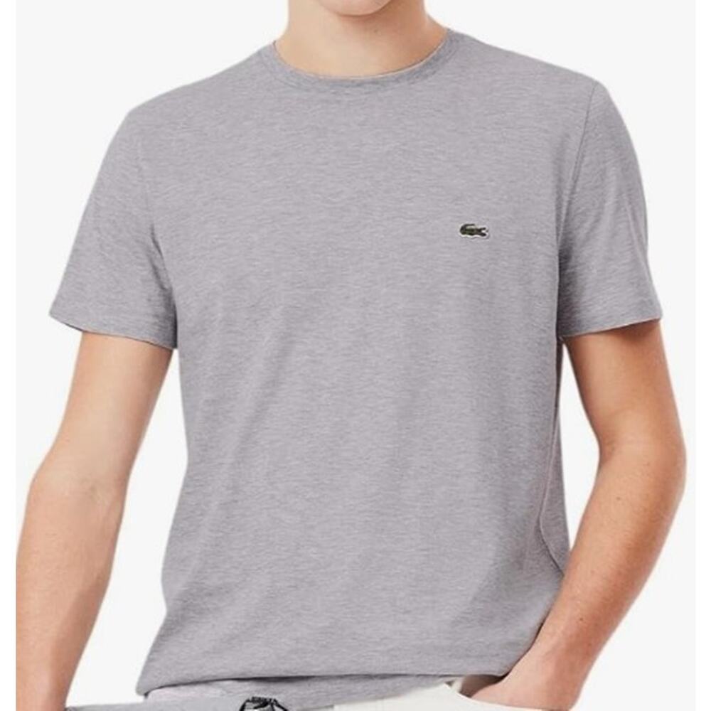 Lacoste Men's Cotton Pima T-Shirt Silver Grey Chine Large